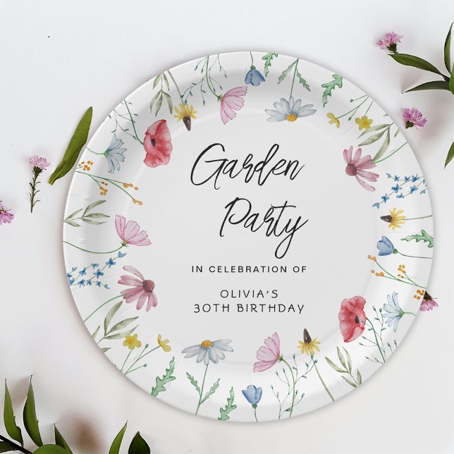 Plato De Papel Nacimiento del Fiesta Garden Wildflowers (Subido por el creador)