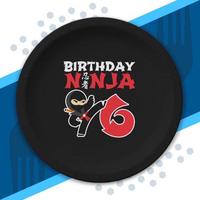 Plato De Papel Nacimiento Ninja - Tema de Fiesta de 6 años (Subido por el creador)