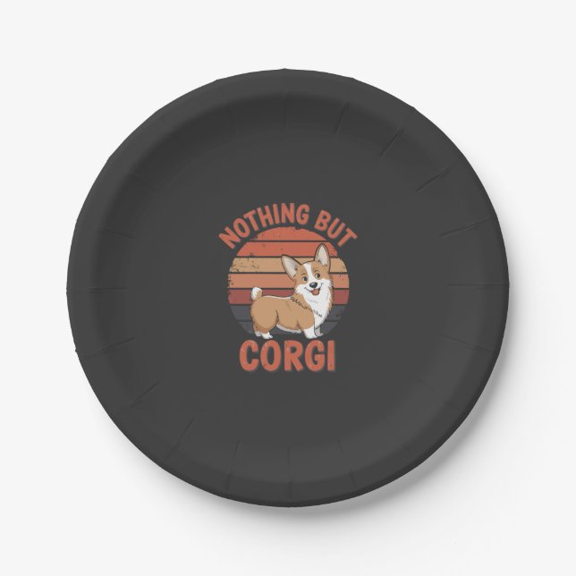 Plato De Papel Nada Más Corgi (Anverso)