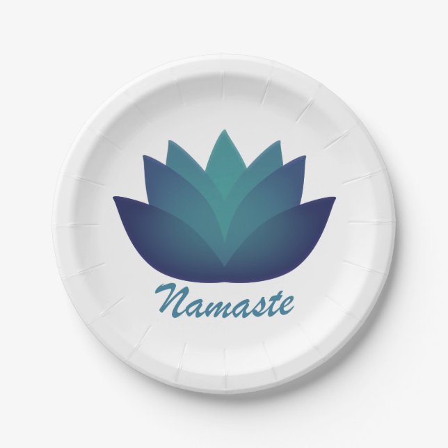 Plato De Papel Namaste Lotus Flower (Anverso)