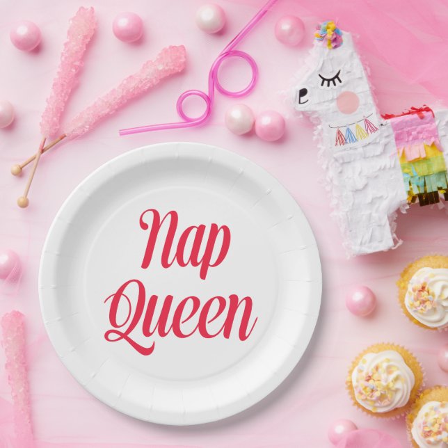 Plato De Papel Nap Queen Pink Cherry Red (Fiesta)
