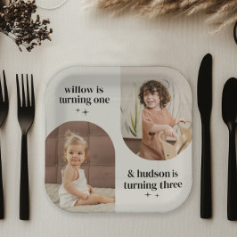 Plato De Papel Napkin de papel de cumpleaños conjunto de foto de