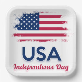 Plato De Papel Napkins de bandera de Estados Unidos