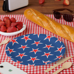 Plato De Papel Napkins de papel de estrellas patrióticas
