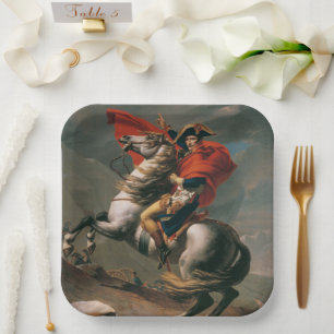 Plato De Papel Napoleón con caballo, Paso de San Bernardo