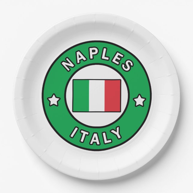 Plato De Papel Nápoles Italia (Anverso)
