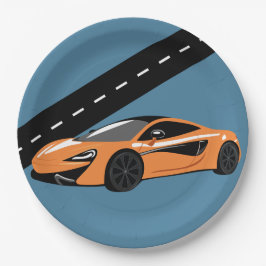 Plato De Papel Naranja