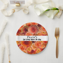 Plato De Papel Naranja Bachelorette Party Golf Bridal Shower Peac