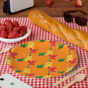 Plato De Papel Naranja Cinco De Mayo