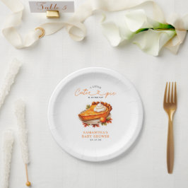 Plato De Papel Naranja Cutie Pimpkin Fall Baby Shower