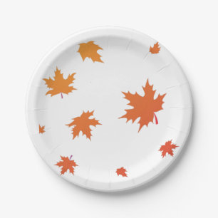 Plato De Papel Naranja deja en la placa