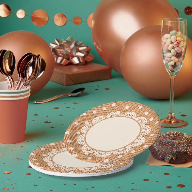 Plato De Papel Naranja Dotty Delight (Multi)