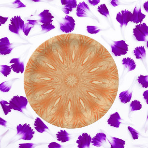 Plato De Papel Naranja Faux Tulle Design