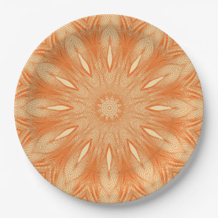 Plato De Papel Naranja Faux Tulle Design
