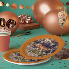 Plato De Papel Naranja Guana Art