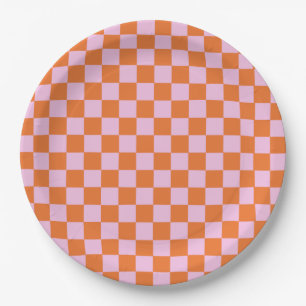 Plato De Papel Naranja luminoso comprobado