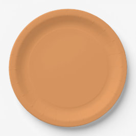Plato De Papel Naranja Matte