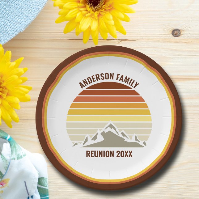 Plato De Papel Naranja Personalizado de la Montaña - Fiesta de Re (Subido por el creador)