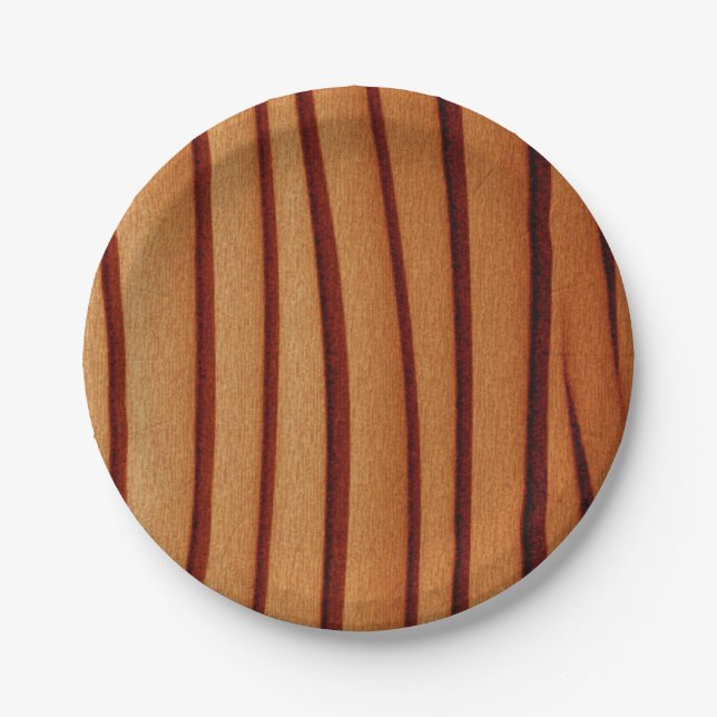 Plato De Papel Naranja Rústico Quemado de placas de papel (Anverso)