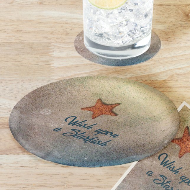Plato De Papel Naranja Starfish en el Personalizable de arena y s (Subido por el creador)