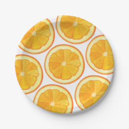 Plato De Papel Naranjas - Placas de papel