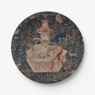 Plato De Papel Narciso en el Pozo, Tapiz Medieval