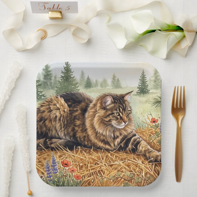 Plato De Papel Nari del Bosque (Boda)