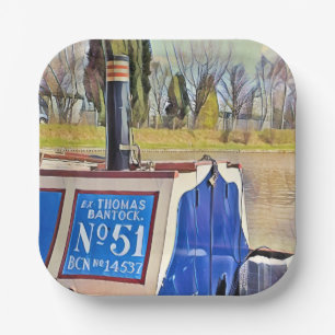 PLATO DE PAPEL NARROWBOATS