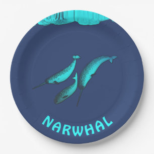 Plato De Papel Narwhal