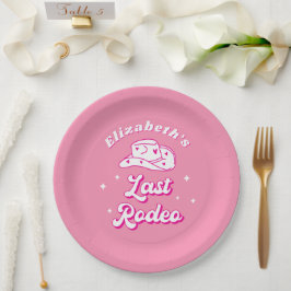 Plato De Papel Nashville Bachelorette Último Rodeo