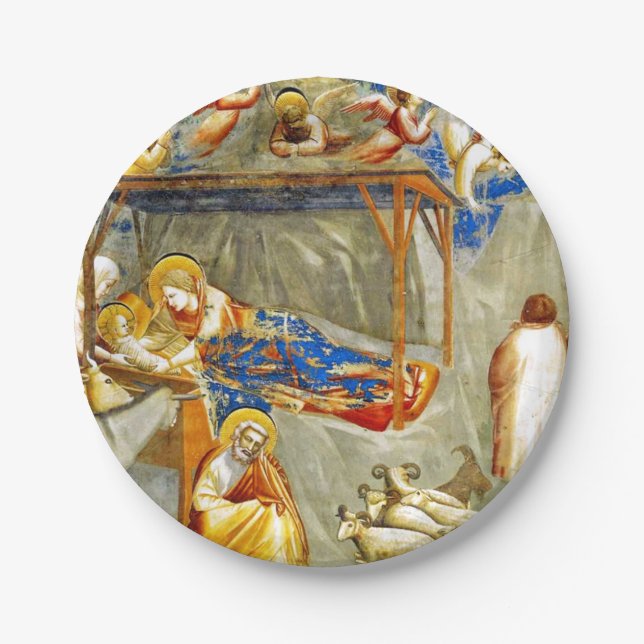 Plato De Papel Natividad Nacimiento de Jesús (Anverso)