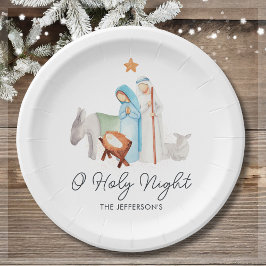 Plato De Papel Natividad Navidades religiosos