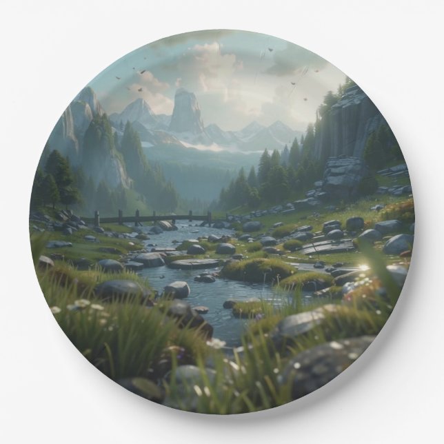 Plato De Papel Naturaleza 21 (Anverso)