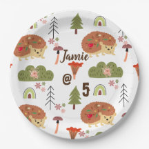 Naturaleza Cuidada Hedgehog Patrón Arcoiris Floral