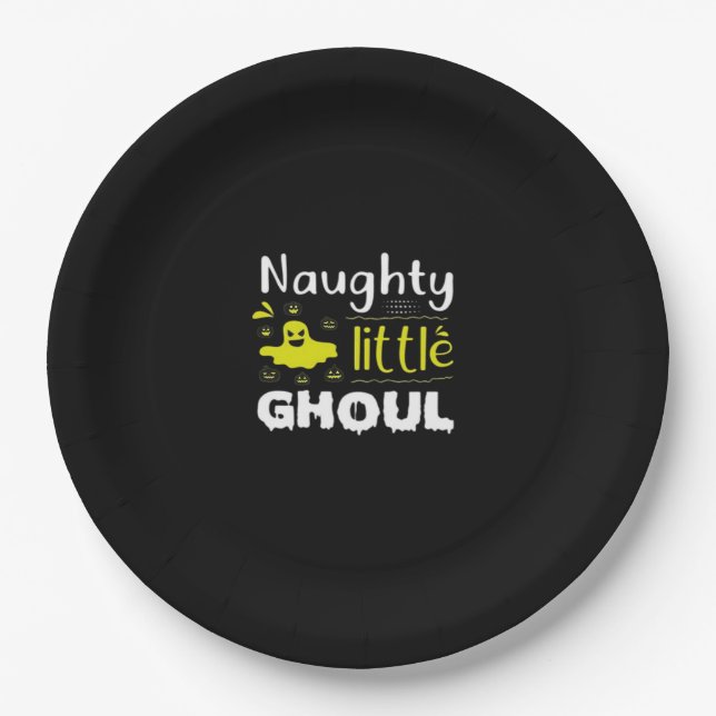 Plato De Papel Naughty Little Ghoul (Anverso)