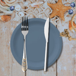 Plato De Papel Náutica azul marino Ducha de bebé