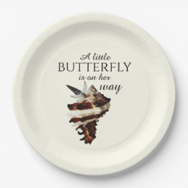 Plato De Papel Náutica bajo la concha del mar moda del desierto m