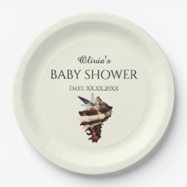 Plato De Papel Náutica bajo la concha del mar moda del desierto m