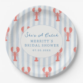 Plato De Papel Nautical Summer Lobster Bridal Shower Paper Plates