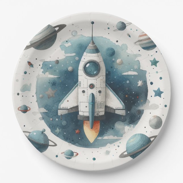 Plato De Papel Nave Espacial (Anverso)