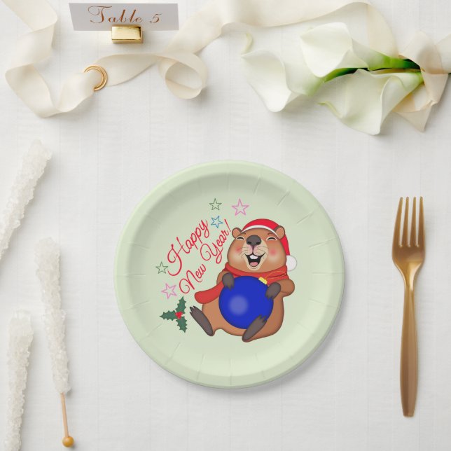 Plato De Papel Navidad  (Boda)