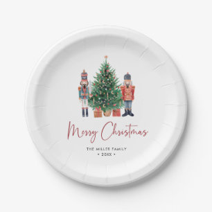 Plato De Papel Navidad Alegre de Invierno