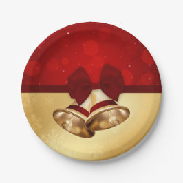 Plato De Papel Navidad Belces de oro precioso