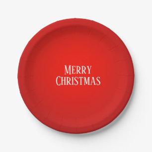 Plato De Papel Navidad bola de fuego roja de Navidad