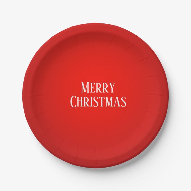 Plato De Papel Navidad bola de fuego roja de Navidad (Anverso)