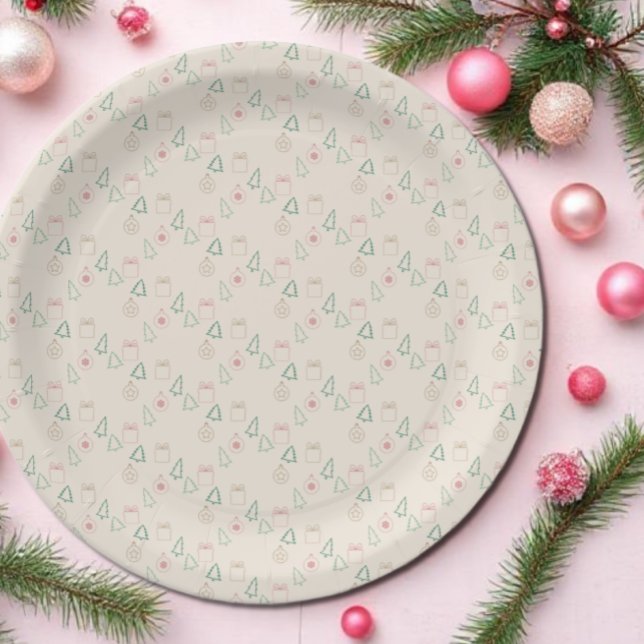Plato De Papel Navidad Chic (Subido por el creador)