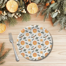 Plato De Papel Navidad Citrus Hygge
