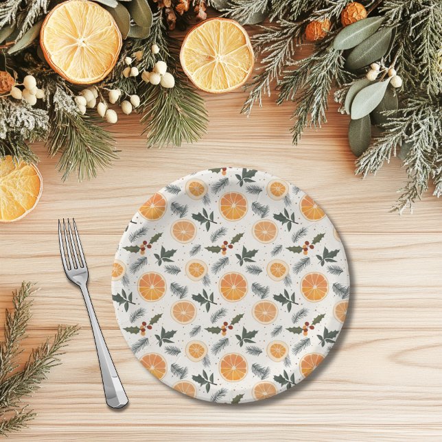 Plato De Papel Navidad Citrus Hygge (Subido por el creador)