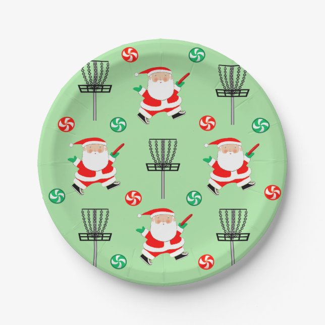 Plato De Papel Navidad de Disc Golf (Anverso)