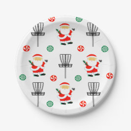 Plato De Papel Navidad de Golf con Disco
